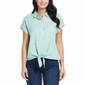 Weatherproof Vintage Ladies' Tie Front Top